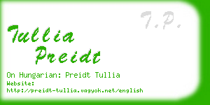 tullia preidt business card